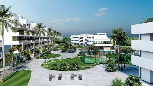 Penthouse-Wohnungen mit 3 Schlafzimmern, 2 Bädern, Klimaanlage, Einbauküchen mit Elektrogeräten, Tiefgaragenstellplatz, Gemeinschaftspool und Spa Guardamar del Segura 03149 - immoregio.de Makler