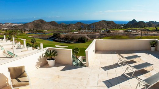 Maisonette-Wohnungen mit 2 Schlafzimmern, Dachterrasse und Meerblick an einem sehr schönen Golfplatz Pulpí 04648 - immoregio.de Makler