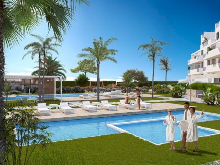 Appartements mit 2 Schlafzimmern, 2 Bädern, Fußbodenheizung in Bädern und Tiefgaragenstellplatz in sehr schönem Resort Los Alcázares 30710 - immoregio.de Makler