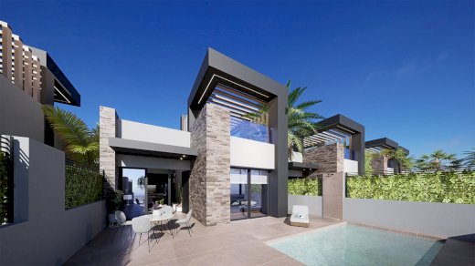 Villen mit 3 Schlafzimmern, 2 Bädern, Dachterrasse, Kfz-Stellplatz und optionalem Privatpool San Fulgencio 03177 - immoregio.de Makler