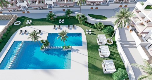 Exklusive Obergeschoss-Wohnungen mit 3 Schlafzimmern, 2 Bädern, Dachterrasse und Gemeinschaftspool Finestrat 03509 - immoregio.de Makler