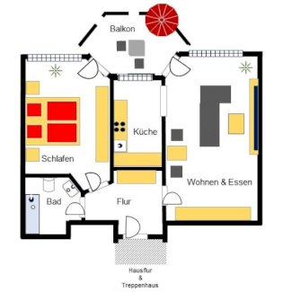 *Gepflegte 2- Zimmer Wohnung mit Balkon in Aschaffenburg/Damm!* Aschaffenburg / Damm 63741