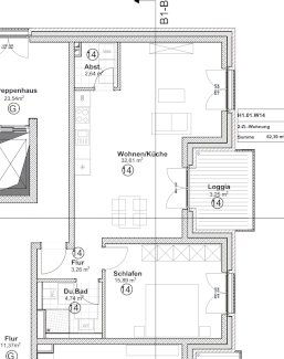 Helle gut aufgeteilte Wohnung KFW 40 QNG Energiesparhaus mit guter Lux-Anbindung Trier 54294